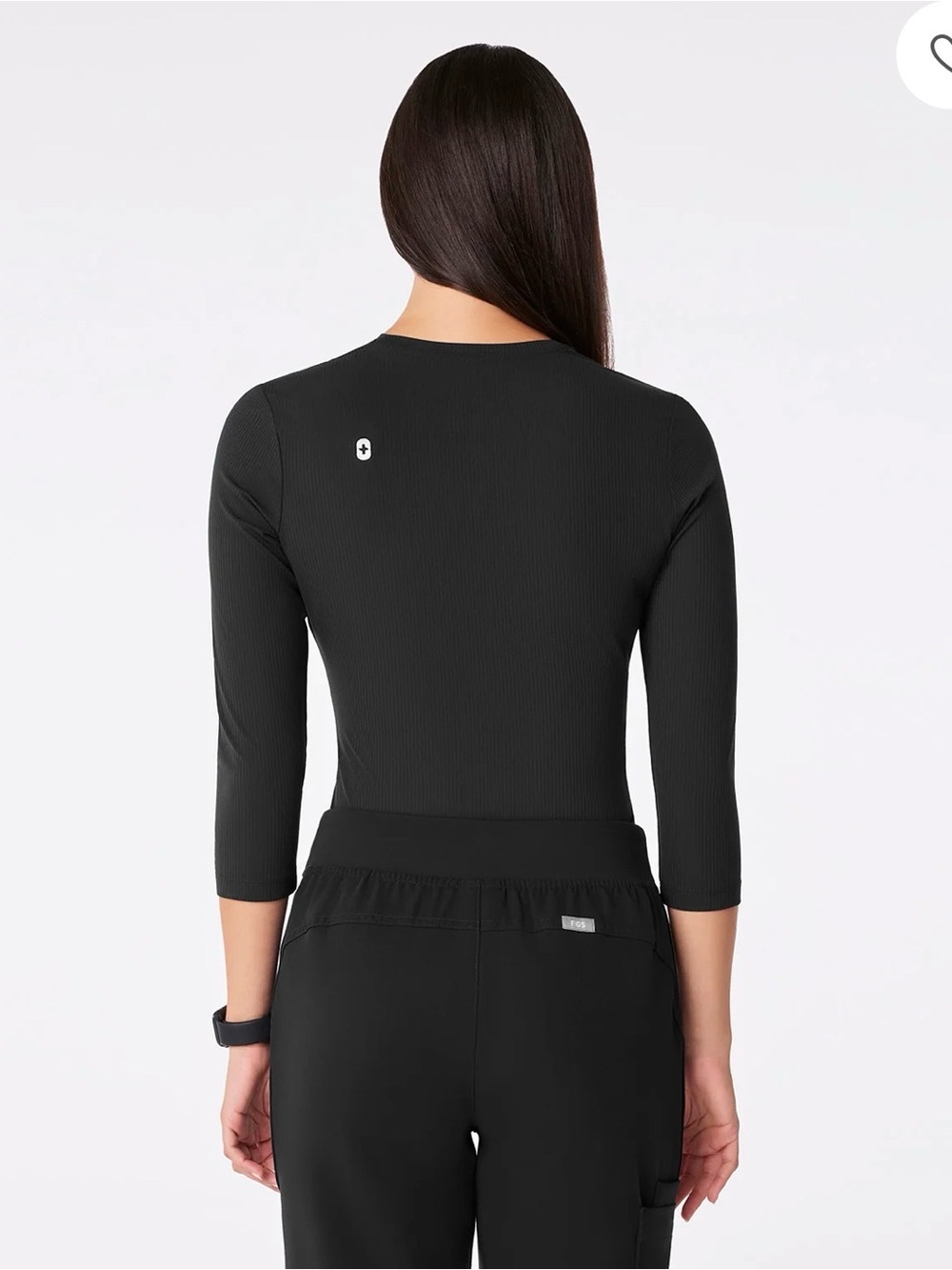 NWT Figs Palmer Ribbed ¾ Sleeve Underscrub - Picture 3 of 10